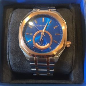 Vince Camuto Mens’ Watch. Rose Gold and Silver.